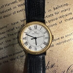 Waltham Gold and Black Women's Bracelet Watch